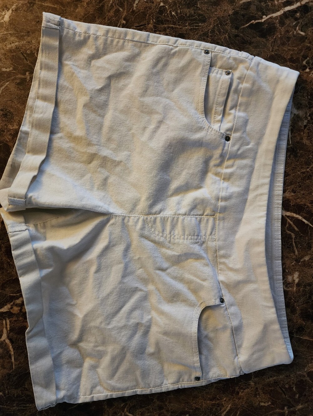White Jean Shorts